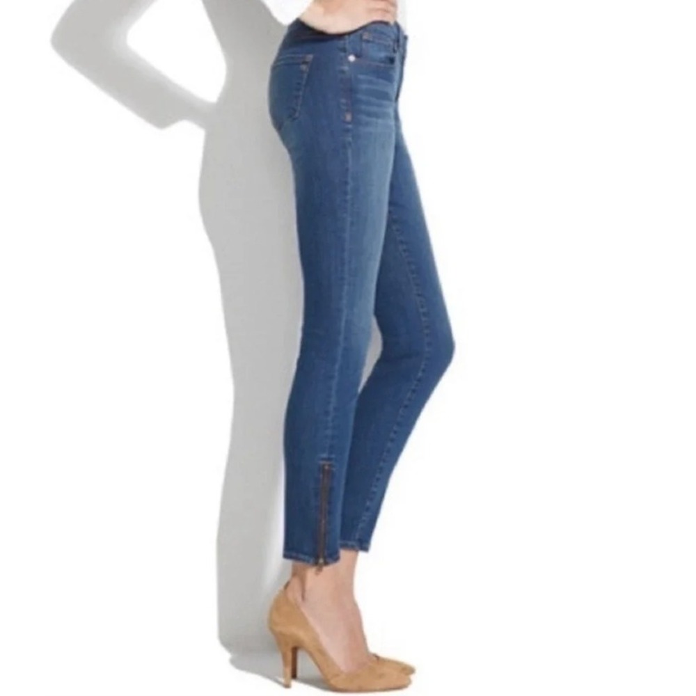 Madewell Roadtripper Jeggings High Rise Skinny Jeans Medium Wash Ankle Zip 30
